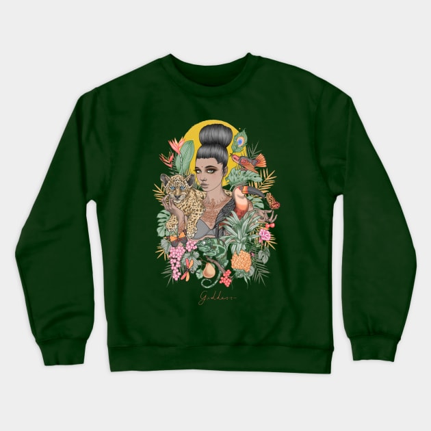 Goddess Crewneck Sweatshirt by RikLeeIllustration